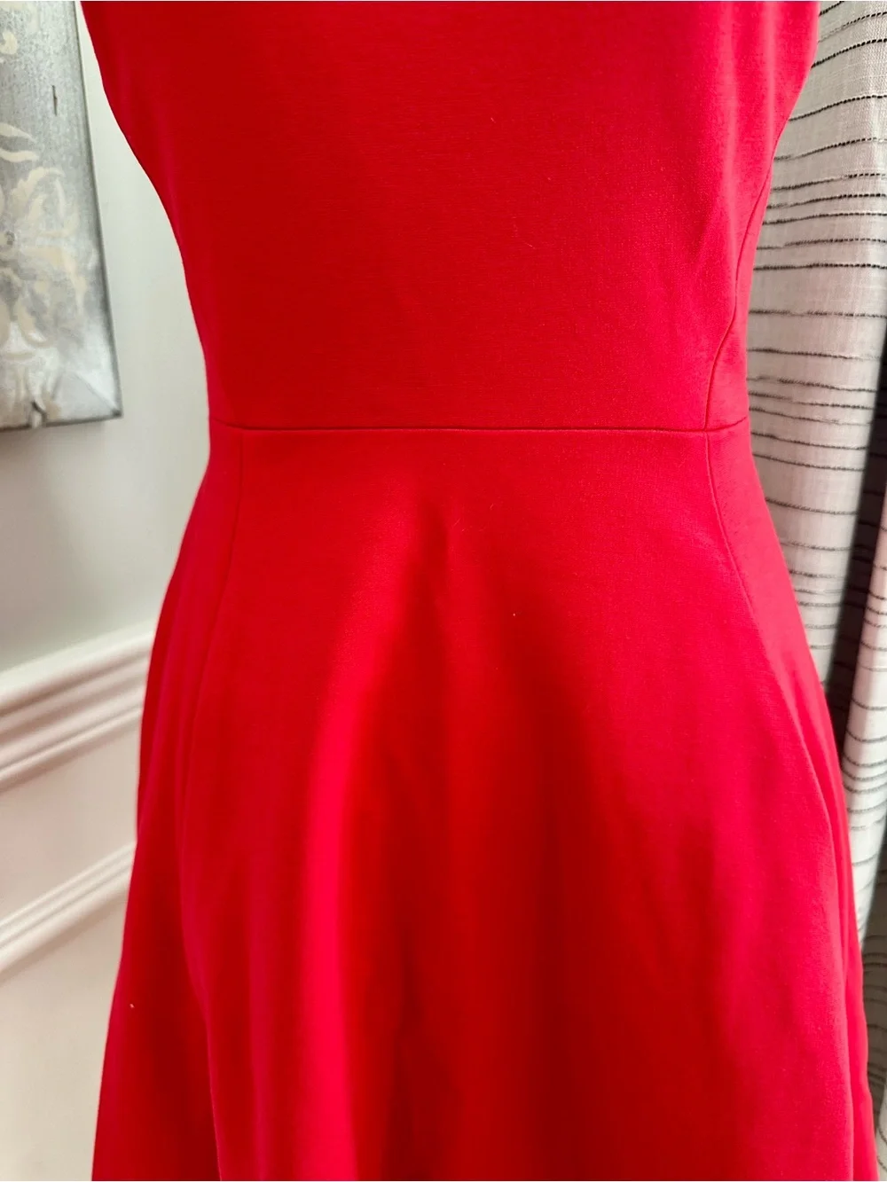 kate spade Red Sleeveless Fit-and-Flare Dress w Bow Detail On Back - Picture 5 of 16